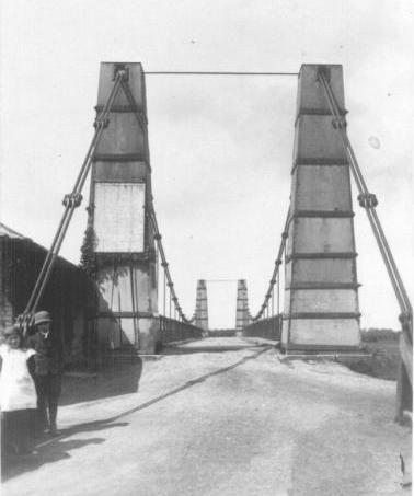 the Suspension Bridge, Welney, viewed from the east.