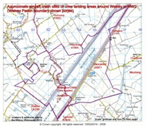 map of aircraft crash sites