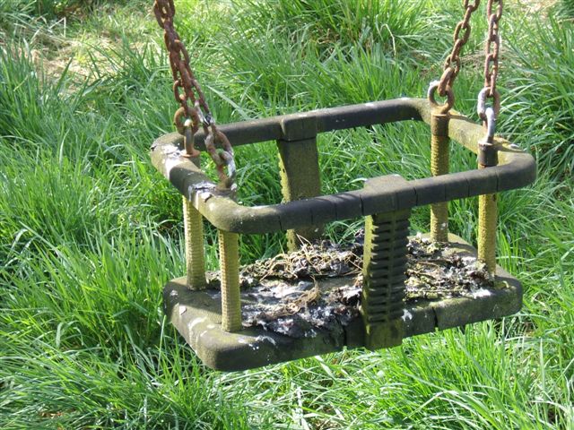 rotten cross member on climbing frame